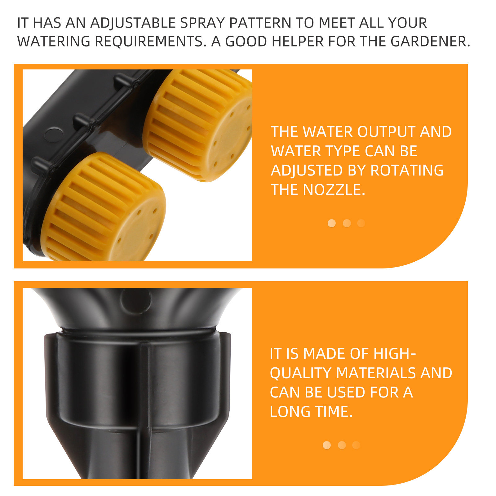 Gardening Tools Plastic - Kunststof hogedrukslang met verstelbare sproeikop, watergeefgereedschap,