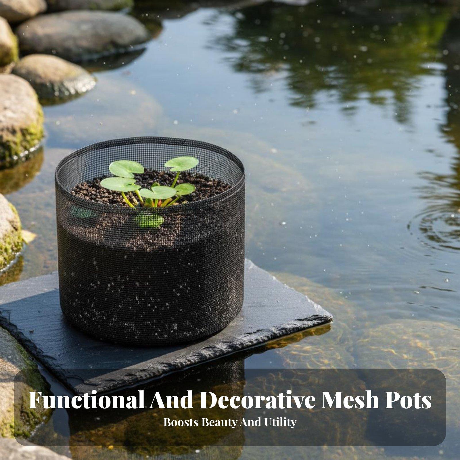 Grow Bags - 4-delige set waterlelie plantenpotten, plantengaaszakken, lotus