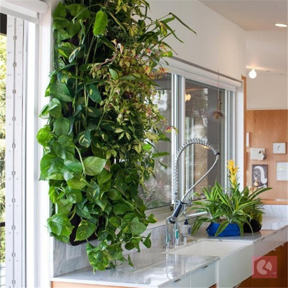 Grow Bags - 1 Stuks Vilten Plantzak Wandhangend Verticaal