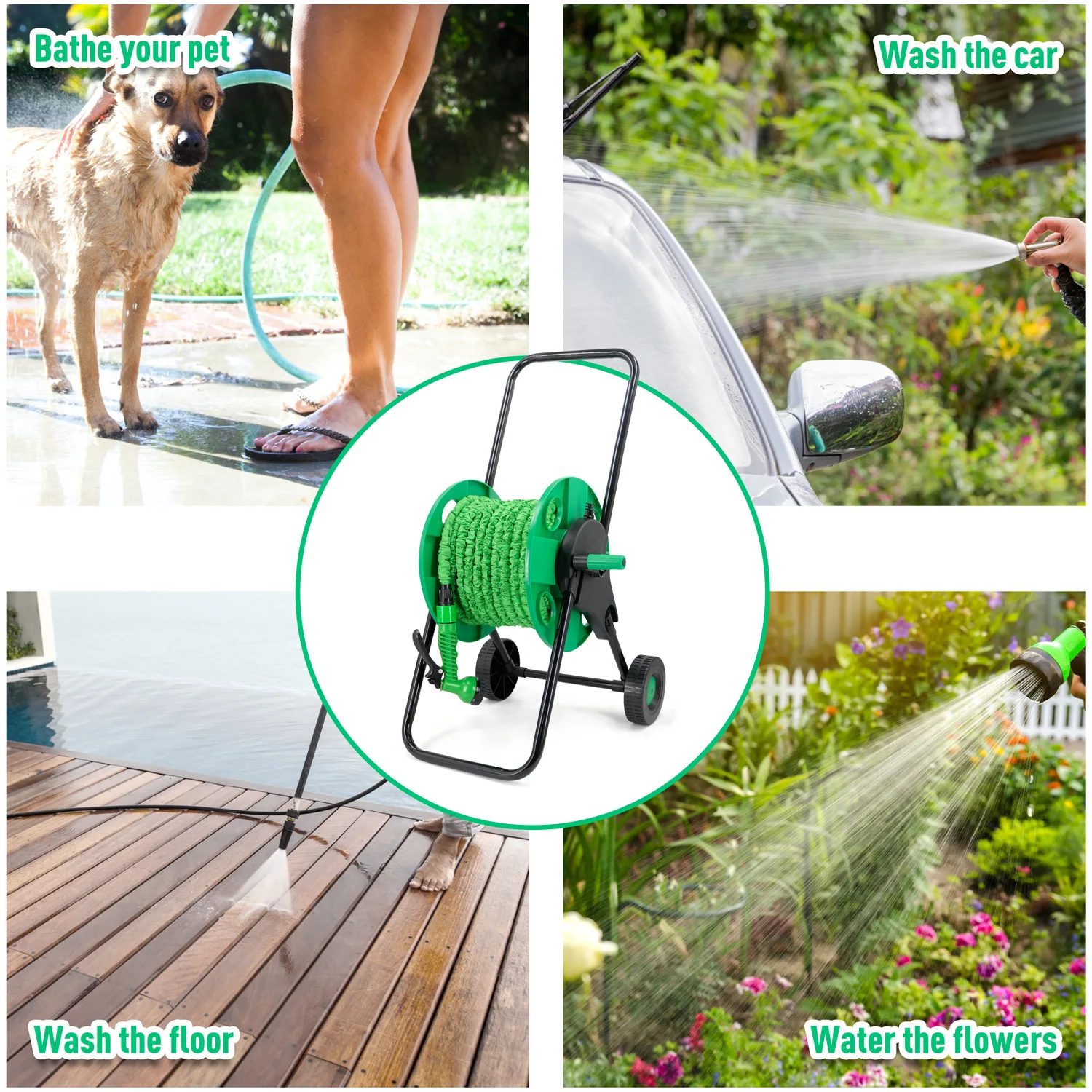 Gardening Tools Rack - Premium Tuin Gereedschap Waterleiding Opbergrek Rol,