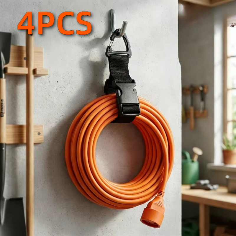Gardening Tools And Equipment - Verpakking met 4 verstelbare tuinslangbinders, stevige