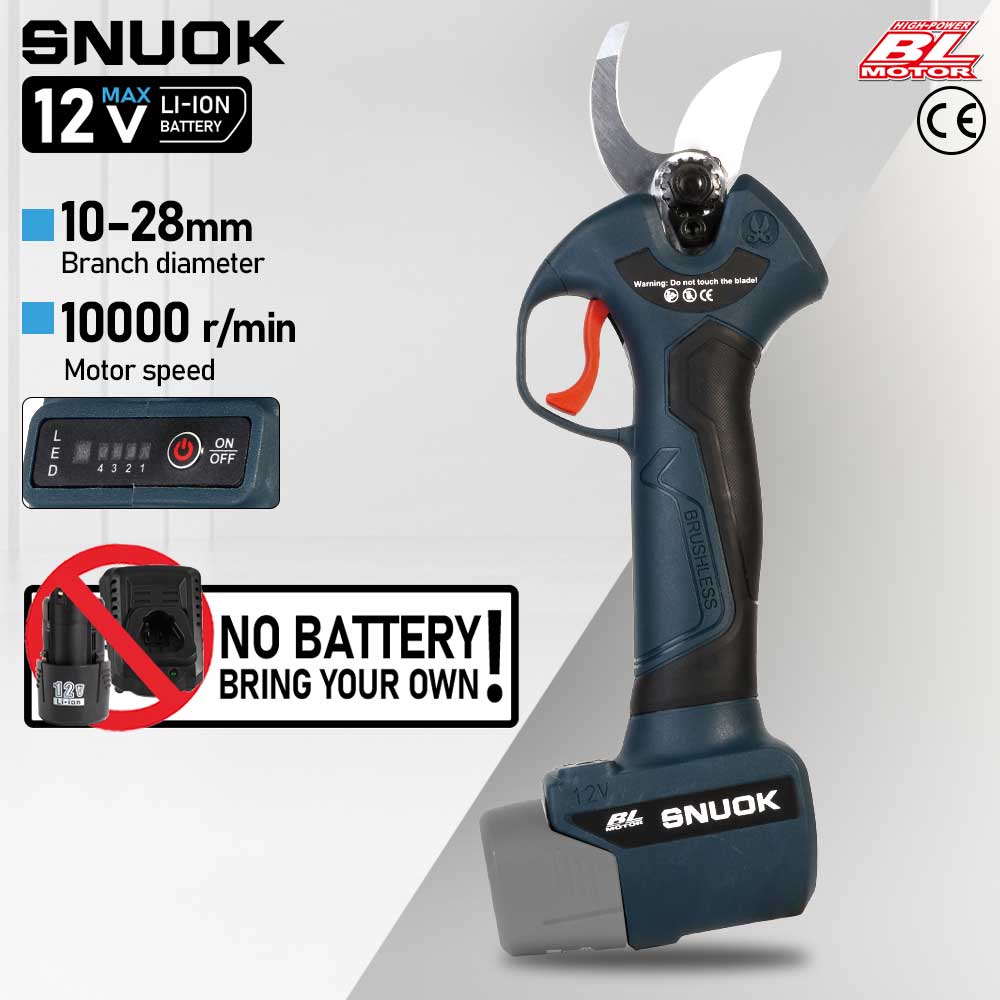 Gardening Tools Battery Powered - SNUOK 12V Borstelloze Elektrische Snoeischaar DIY