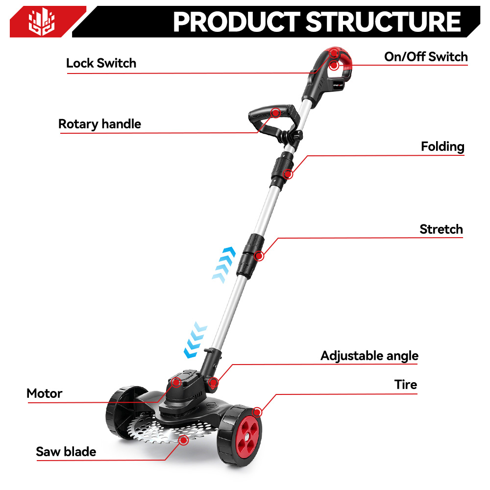 ONEVAN 9Inch 40000RPM Borstell - Gardening Tools Battery Powered recensie en prijs