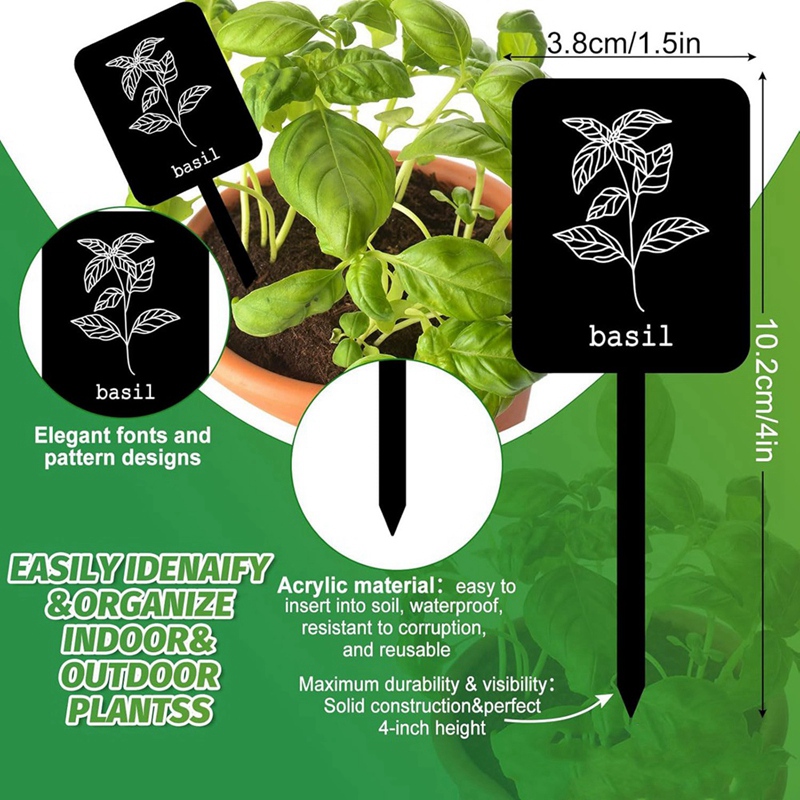 24 stuks acryl plantenlabelbor - Gardening Tools Names recensie en prijs