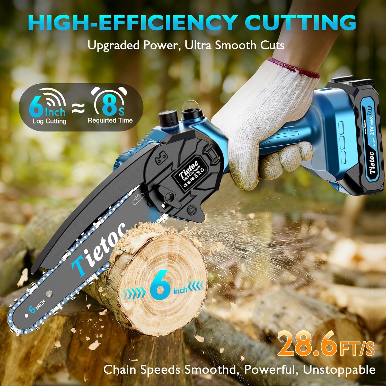 Mini-kettingzaag, 6 inch draad - Gardening Tools Battery Powered recensie en prijs